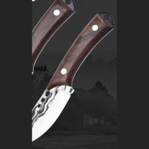 Curved Wood Handle Outdoor Fixed Blade Knife outdoor knife product image