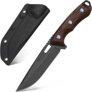 EF127 fixed straight knife 14C28N steel + coarse grain imported linen handle Survival knife outdoor knife product image