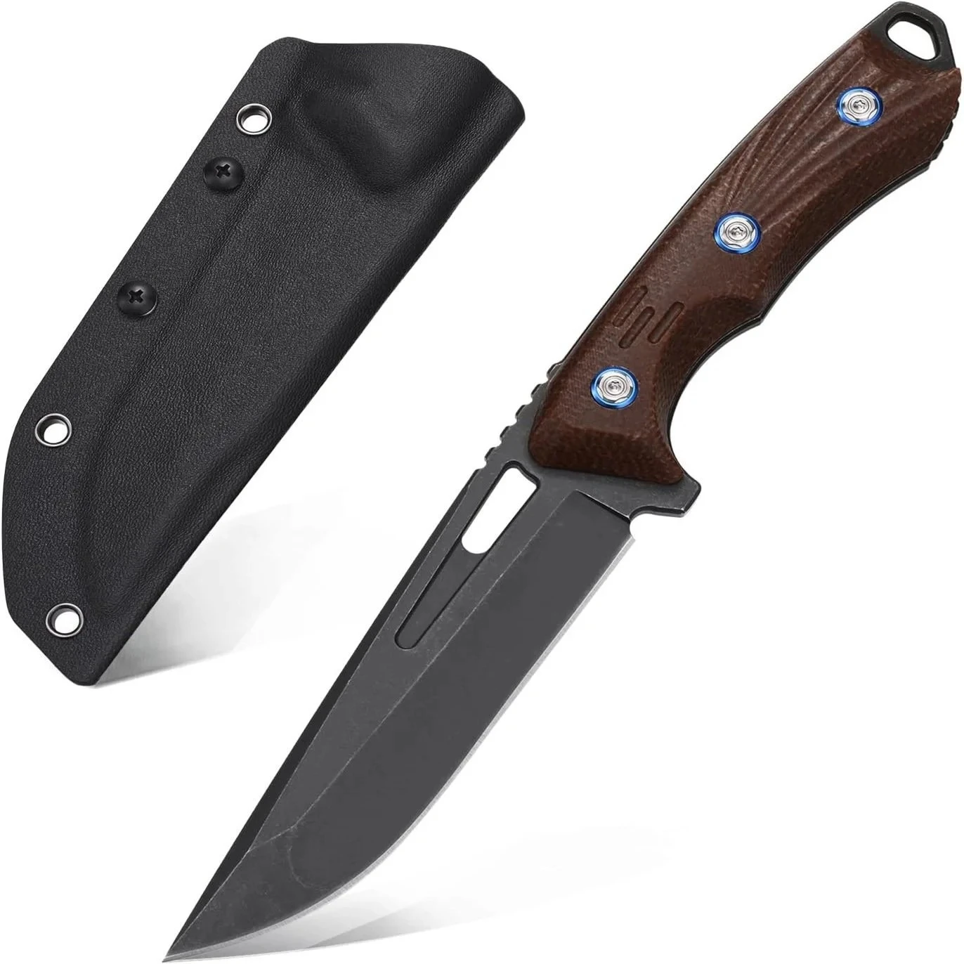EF127 fixed straight knife 14C28N steel + coarse grain imported linen handle Survival knife product image EF127 fixed straight knife 14C28N steel + coarse grain imported linen handle Survival knife outdoor knife product image
