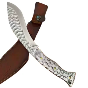 Handmade stone-patterned ice-soul cold moon kukri knife outdoor knife product image