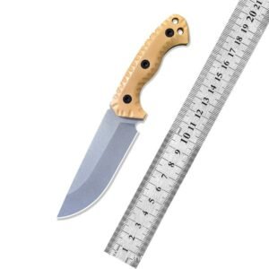 Tan Handle Outdoor Fixed Blade Knife outdoor knife product image