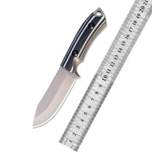 Striped Handle Outdoor Hiking Fixed Blade Knife outdoor knife product image