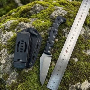 Black Handle Outdoor Camping Fixed Blade Knife outdoor knife product image