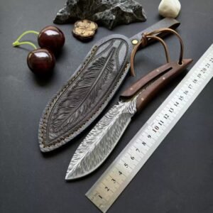 Patterned Outdoor Fixed Blade Knife with Sheath outdoor knife product image