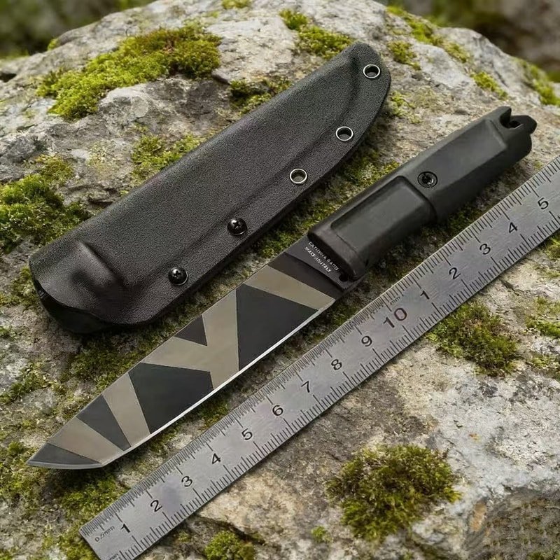 manual-clean-800-219.jpg Camo Outdoor Fixed Blade Knife with Sheath outdoor knife product image
