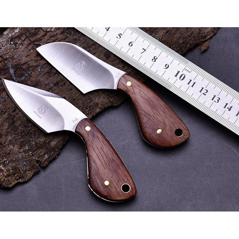 manual-clean-800-265.jpg Compact Outdoor Fixed Blade Knife Pair with Wood Handles outdoor knife product image