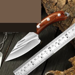 Wood Handle Outdoor Fixed Knife With Sheath outdoor knife product image