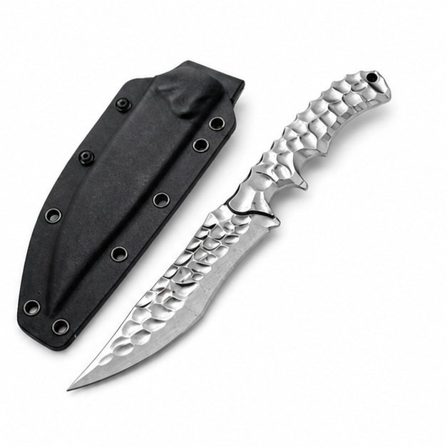 19437-main-white-clean.jpg Ice straight knife, high hardness and sharp hunting knife, carry-on straight knife