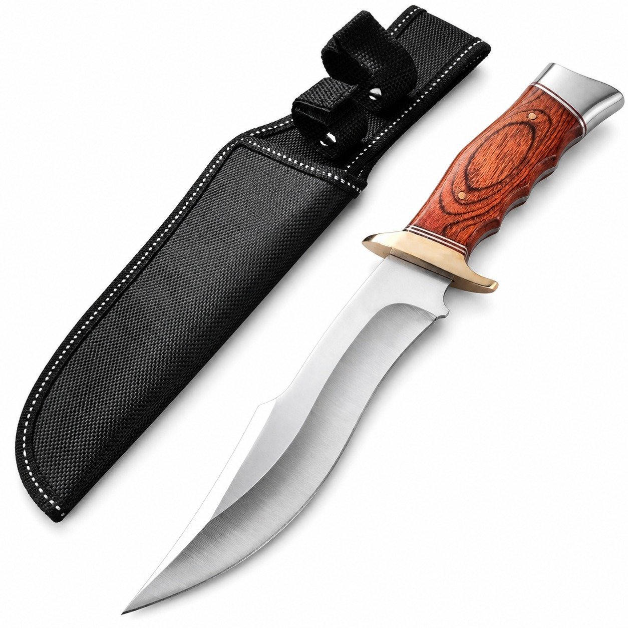 19443-main-white-clean.jpg High Hardness Outdoor Survival Knife – Fixed Blade Camping Knife with Sheath