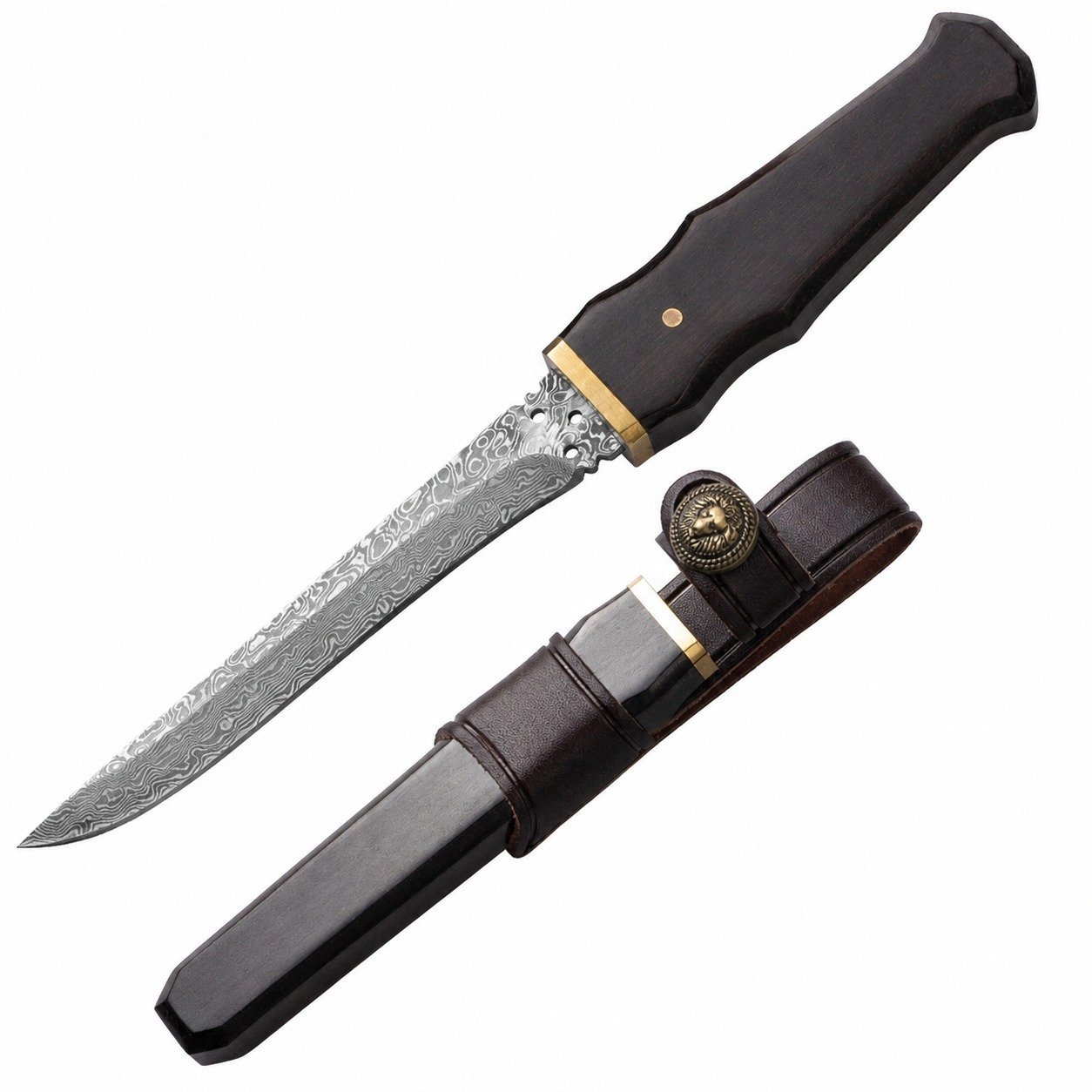 20011-main-white-clean.jpg Damascus steel knife household outdoor multi-purpose knife portable