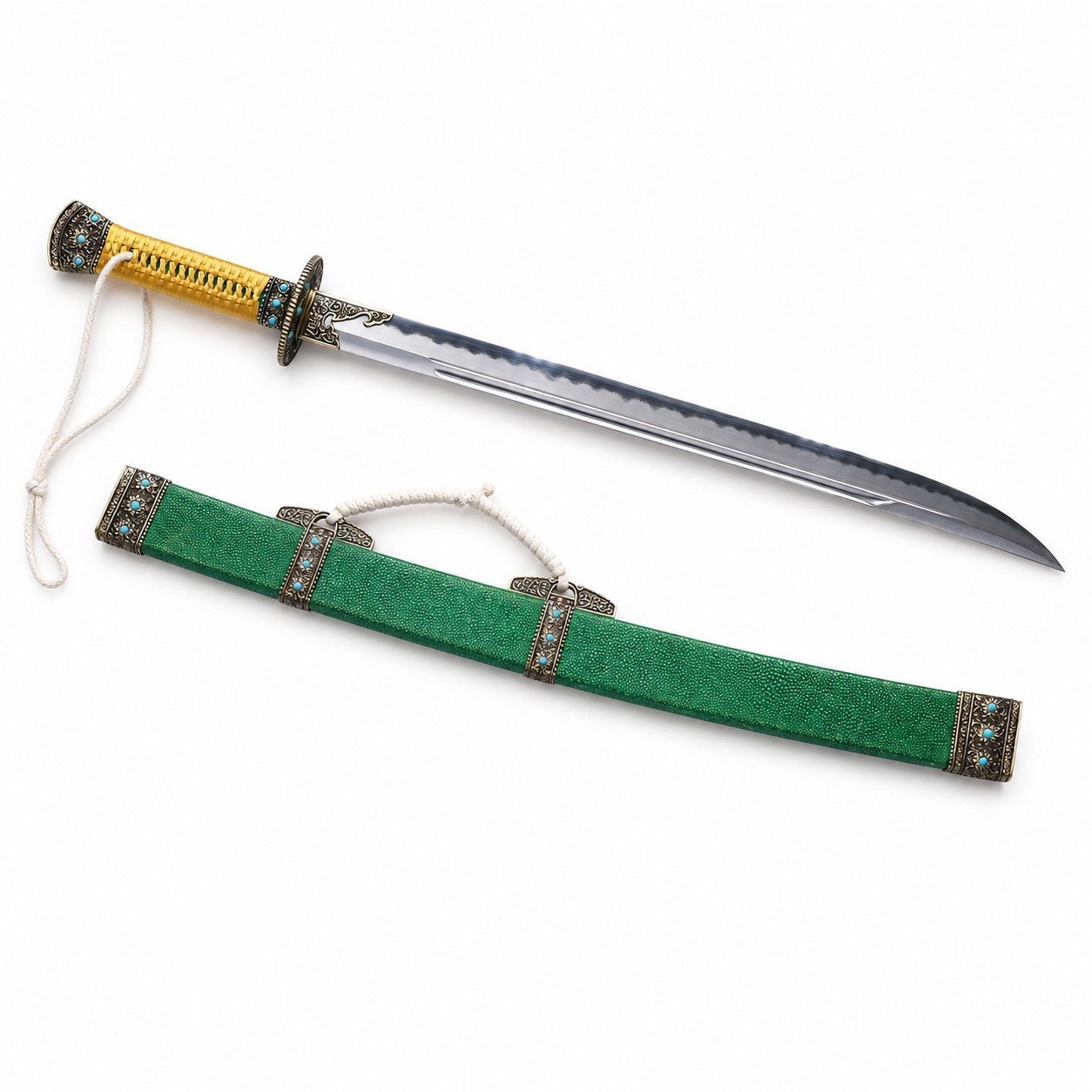 47348-main-white-clean.jpg The Bauhinia Of The Ming Dynasty's Wild Goose Feather - Classic Edition Fixed Blade Knife