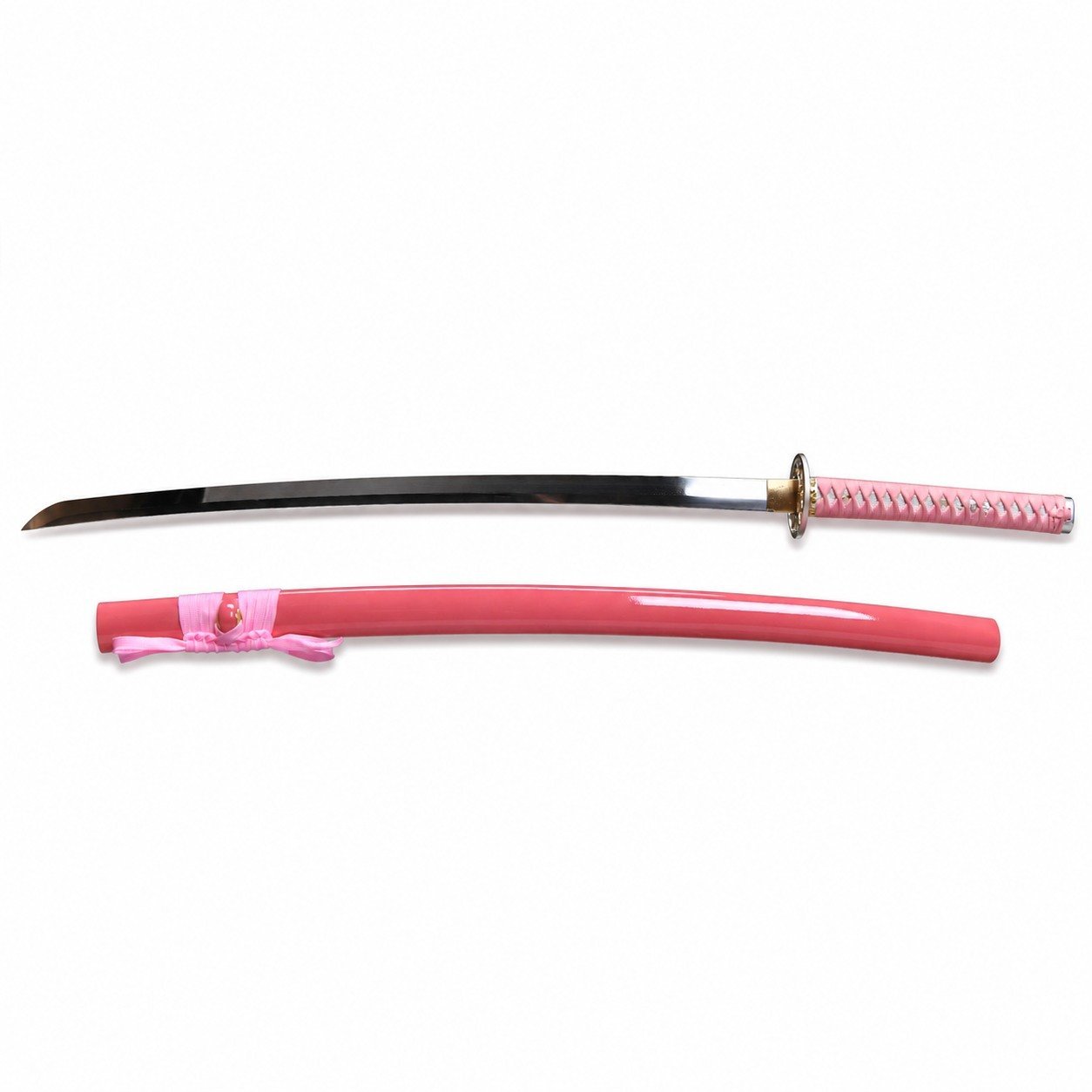 47686-main-white-clean.jpg Pink Mirrored Samurai Fierce Dragon 26-inch Fixed Blade Knife