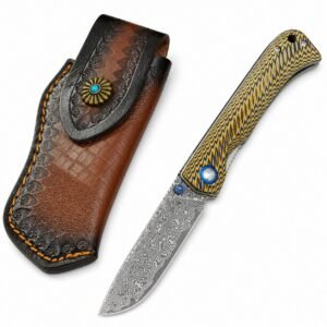 The Winged Bird Breaks The Great Damascus Folding Knife