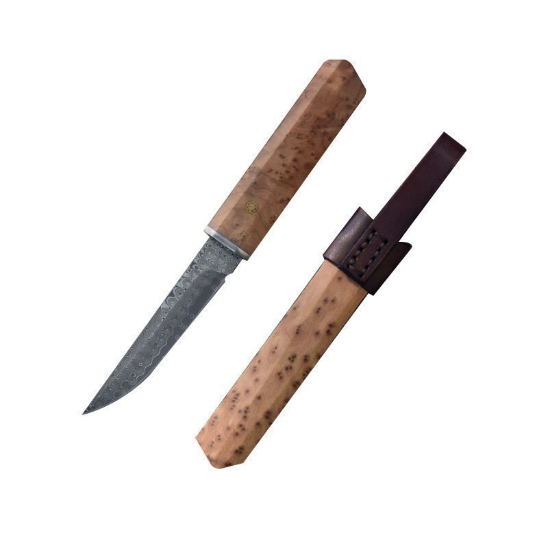 O1CN01vUedDC1JJFfZAypG7_2215694981007-0-cib-1.jpg Forged Damascus steel knife with high hardness and portable handle Camping white shadow wooden knife